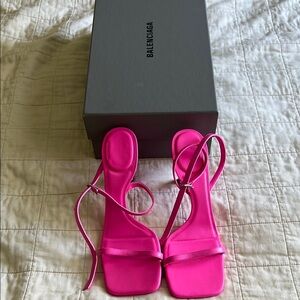 Balenciaga Void Calfkin Pink Sandals